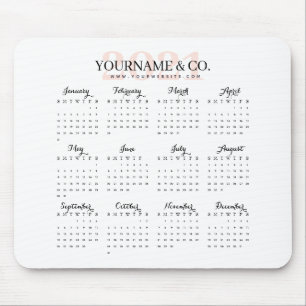 Mousepad Blush de Nome Comercial do Calendário 2021