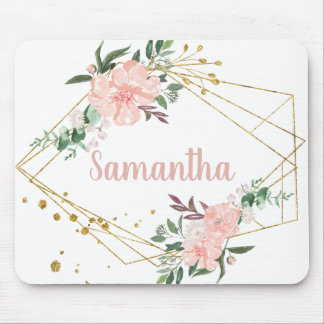 Mousepad Blush e Dourado personalizado