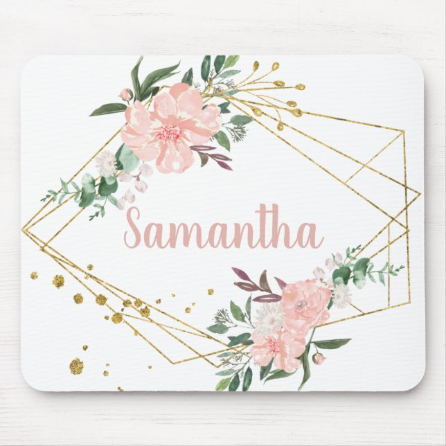 Mousepad Blush e Dourado personalizado (Frente)