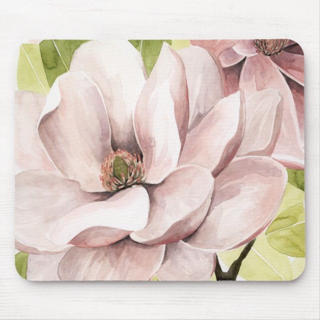 Mousepad Blush Magnolia Flowers (Frente)