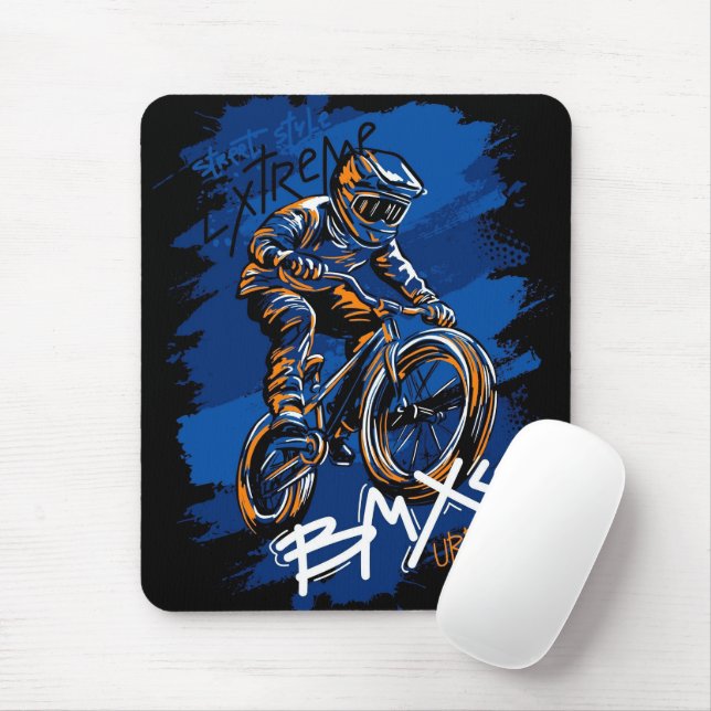 Mousepad Bmx Bicycle Urban Graffiti streetwear  (Com mouse)
