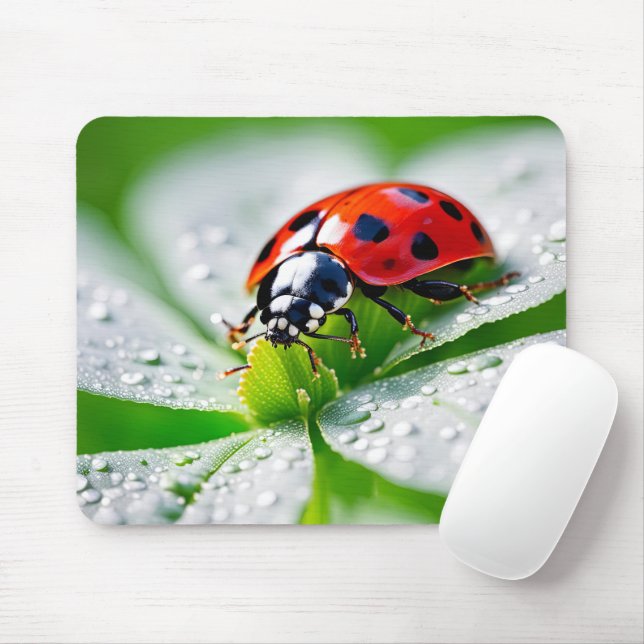 Mousepad Boa Sorte, Ladybug (Com mouse)