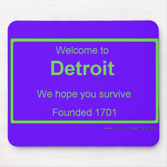 Mousepad Boa vinda de Detroit (Frente)