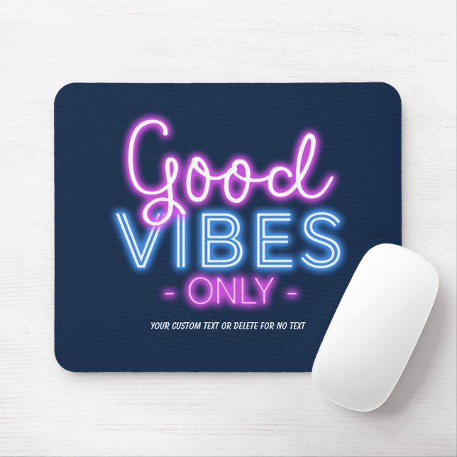 Mousepad Boas Víblias Apenas Neon Sign Divertido Trendy Per (Com mouse)