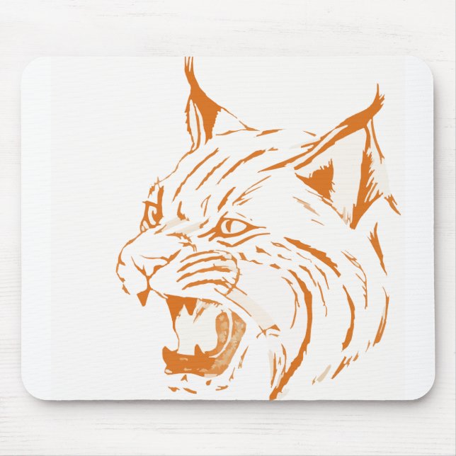 Mousepad Bobcat Wildlife Feline Cat Selvagem (Frente)