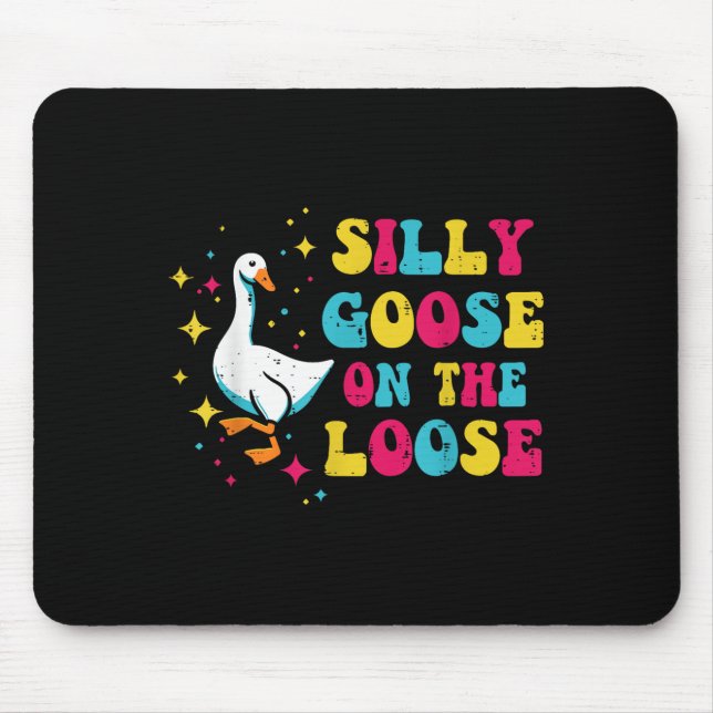 Mousepad Bobo De Ganso Em Mulheres Animais Retro De Almofad (Frente)