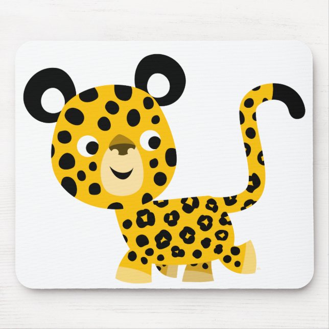 Mousepad Boca-branca sorrindo Leopardo-Mousepad (Frente)