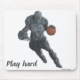 Mousepad Boca-Duro de Pedra Golem Jogando Basquete