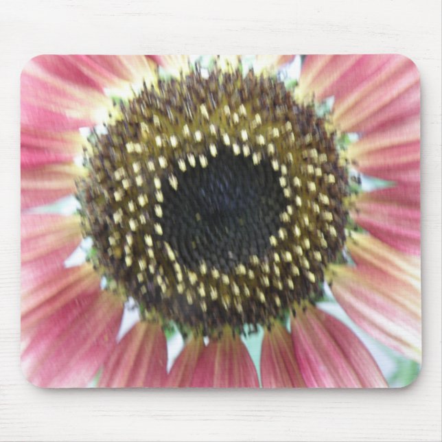 Mousepad Boca-flor-de-girassol rosa bonito (Frente)
