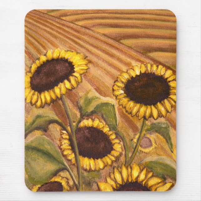 Mousepad Boca-flor-de-sol Bonitos presentes-flores amarelas (Frente)