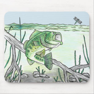 Mousepad Boca-Larga após pesca de libélula