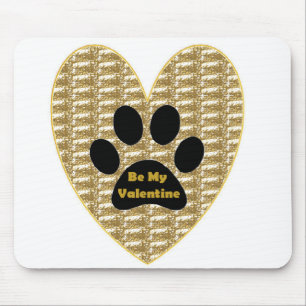 Mousepad Boca-Mão Dourada Boca-Negra Coração De Boca-Negra