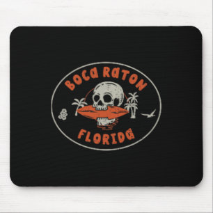 Mousepad Boca Raton Flórida Fl Vintage Surf Praia Frente E