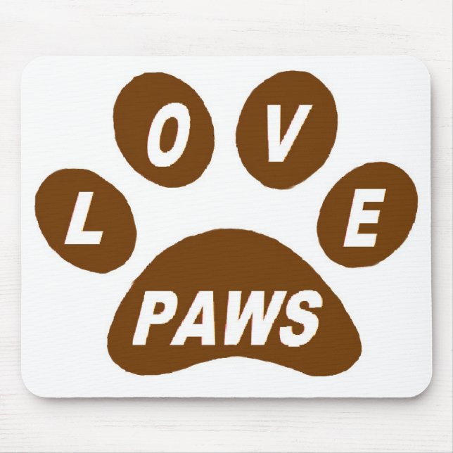 Mousepad Bocado de Mão-de-Mão-Adoro Patas Marrons (Frente)