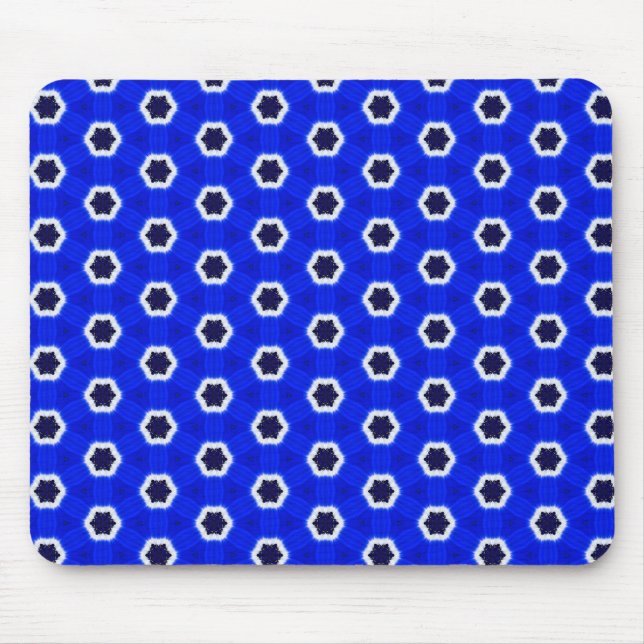 Mousepad Bocal de Abstrato de flor azul (Frente)