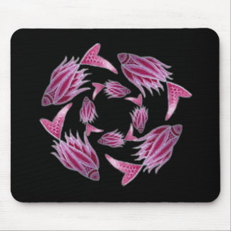 Mousepad Bocal de Circulação de Peixes Rosa