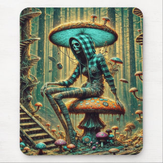 Mousepad bocal de cogumelo ciberpunk