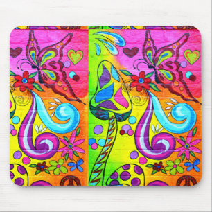 Mousepad bocal de flor da ranhura