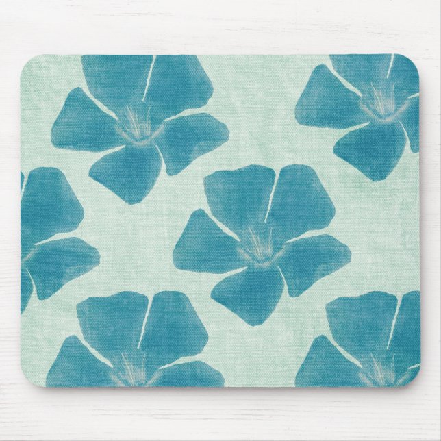 Mousepad Bocal de Flores Turquesas (Frente)