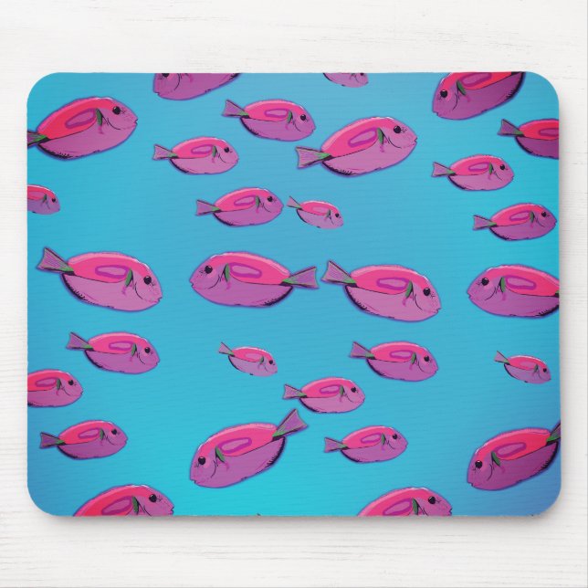 Mousepad Bocal de peixe rosa (Frente)