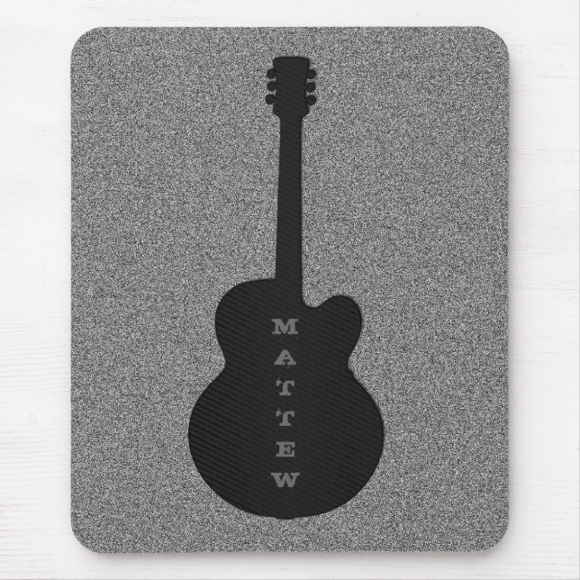 Mousepad Bocal De Violão, Preto-Jato (Frente)
