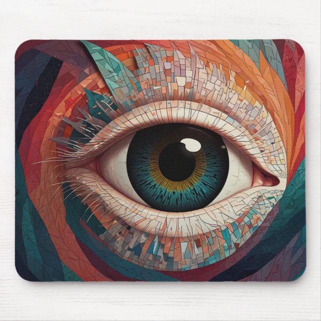 Mousepad Bocal Design de Olho Artístico (Frente)