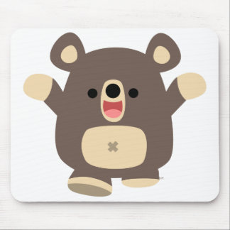Mousepad Bocal do Urso Negro Feliz
