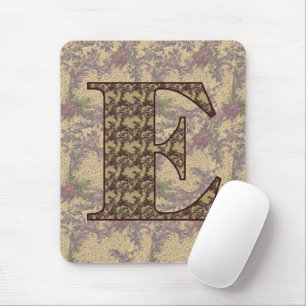 Mousepad Bocal Floral Elegante E Monograma Inicial