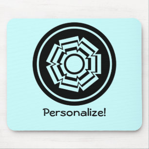 Mousepad Bocal Floral, Preto
