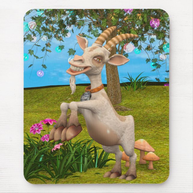 Mousepad Bode de desenho animado engraçado arte de jardim a (Frente)
