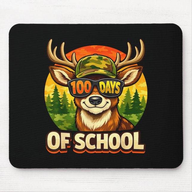 Mousepad Bode Engraçado 100 Dia de Escola Camuflagem Veado  (Frente)