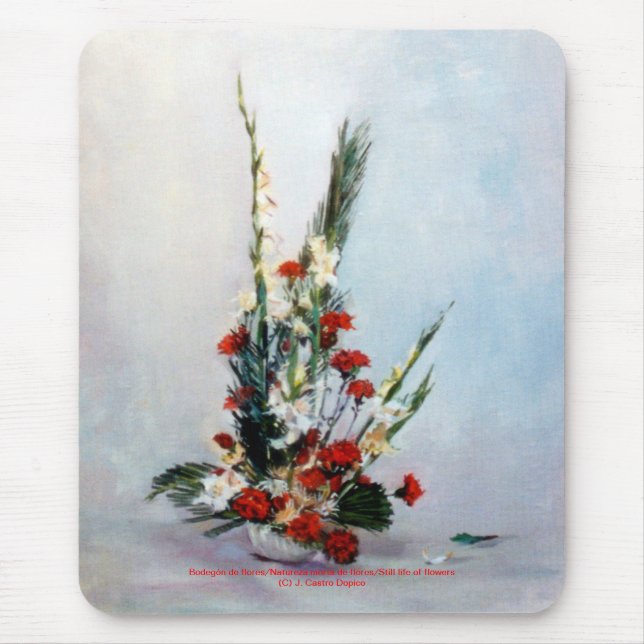 Mousepad Bodegón de Flores — Vida estática das flores (Frente)