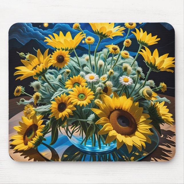 Mousepad Bodegón Flores y Noche 1 - 001 (Frente)