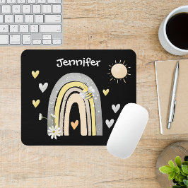 Mousepad Bohemian Rainbow & Bumblebee Monograma
