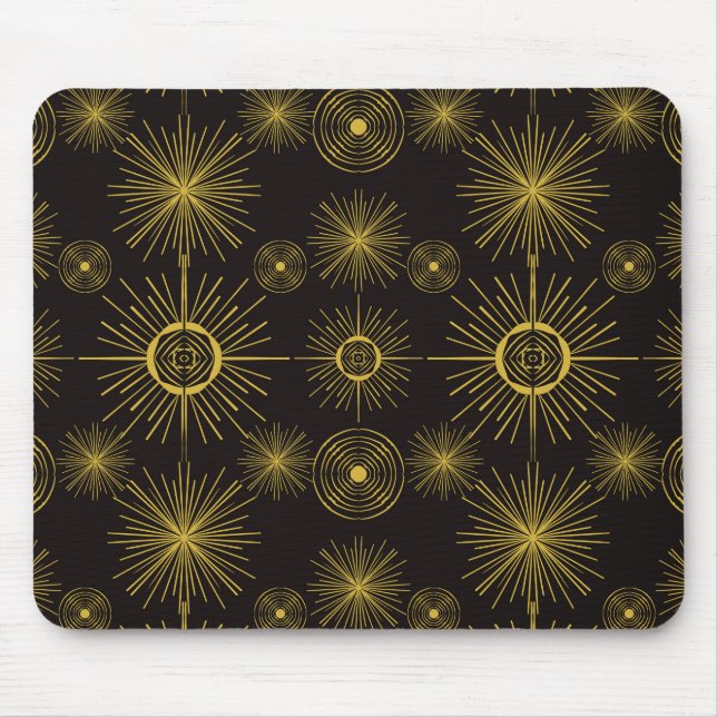 Mousepad Boho Celestial Stars Black (Frente)