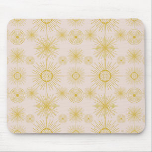 Mousepad Boho Celestial Stars Blush Pink