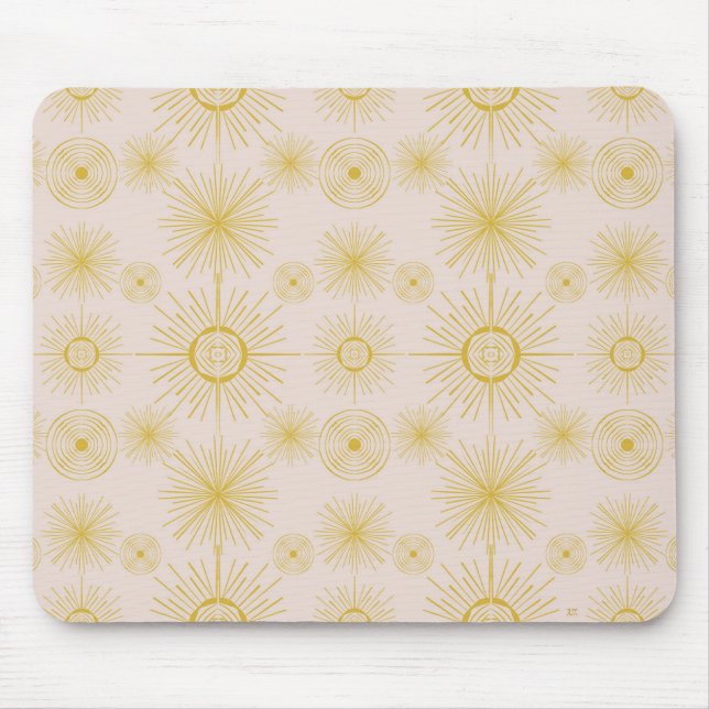 Mousepad Boho Celestial Stars Blush Pink (Frente)