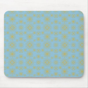 Mousepad Boho Celestial Sun Stars Sky Blue