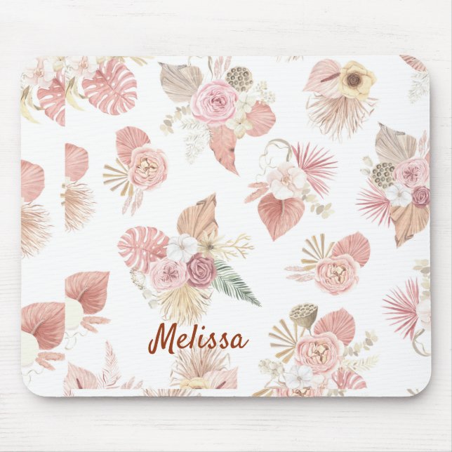 Mousepad Boho Florals Personalizado (Frente)