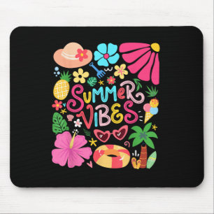 Mousepad Boho Flower Hello Summer Vibes Funny Beach Life Me