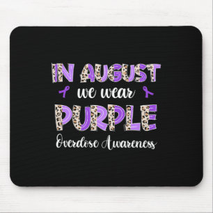 Mousepad Boho Leopardo Em agosto Vestimos Sobredosagem Roxa