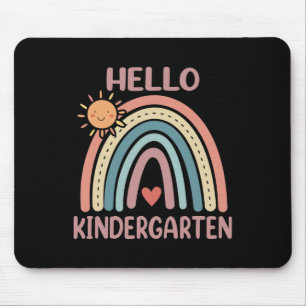 Mousepad Boho Rainbow Heart For Teachers Women Hello Kinder
