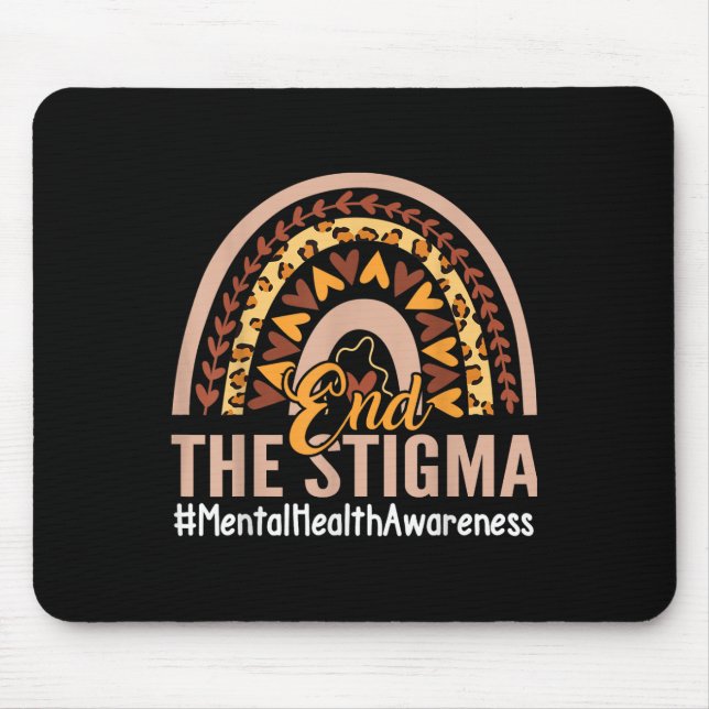 Mousepad Boho Rainbow Termina O Stigma Mental Health Awaren (Frente)