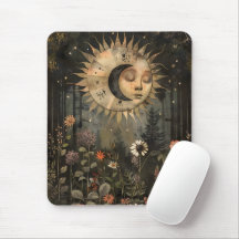 Boho Sol Celestial Lua Jardim de Flores Silvestres