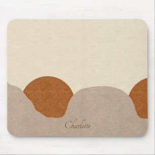 Mousepad Boho Terracotta Sand Abstrato