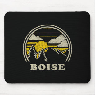 Mousepad Boise Idaho Id Camiseta Vintage Caminhadas Montanh