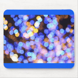 Mousepad Bokeh Blue Lights Modern Gift