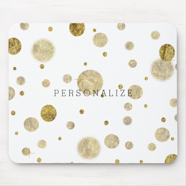 Mousepad Bokeh Glam Dourado (Frente)