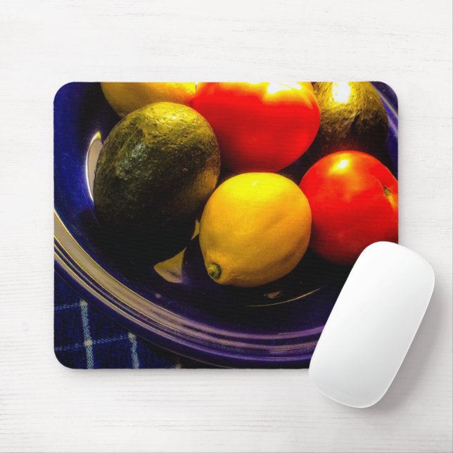Mousepad Bola Azul do Bocal da Fruta (Com mouse)