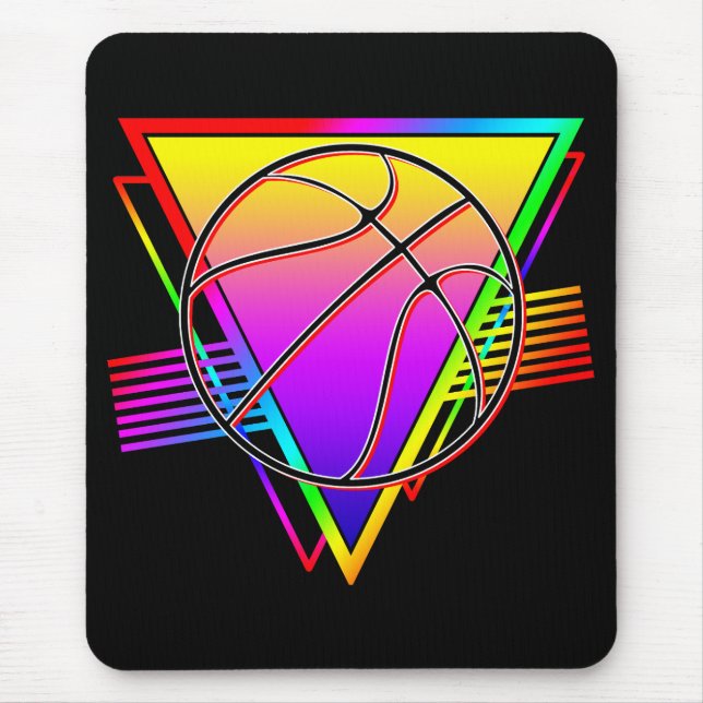 Mousepad Bola de Basquete Retro Moderna (Frente)